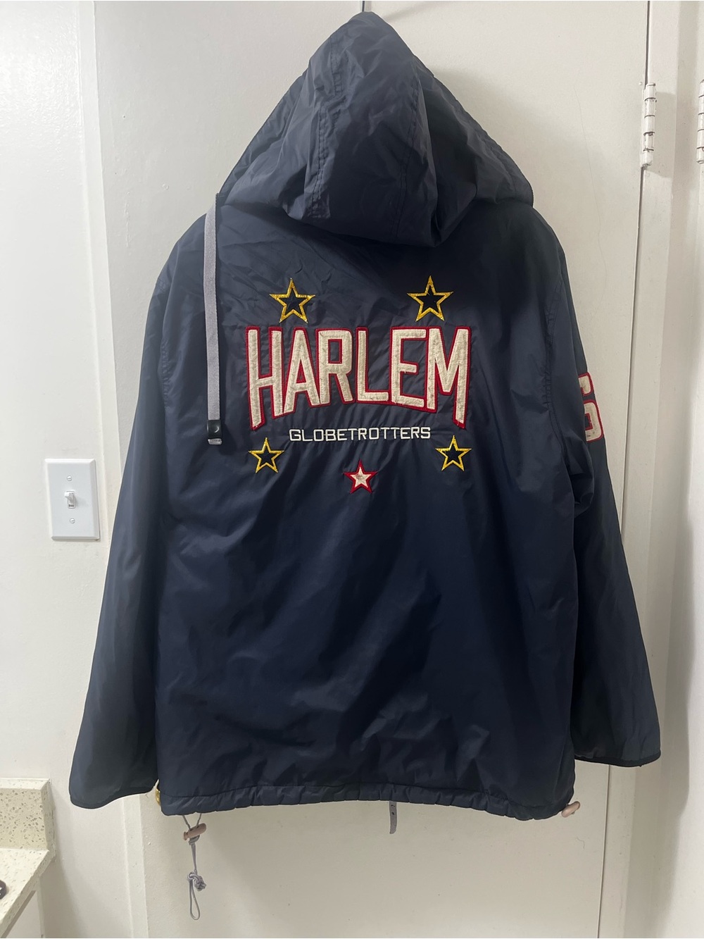 Harlem Globetrotters Navy Team Jacket Label Hoodie